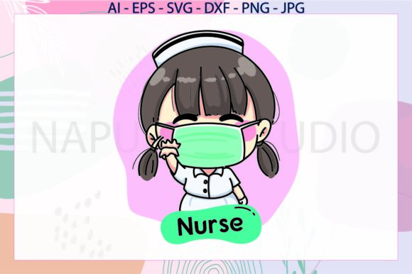 Nurse and Mask Svg: Graphics and Illustrations Review