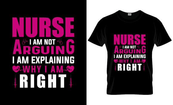 Nurse T-Shirt Design Vector Graphic 14: Print Templates & Graphics