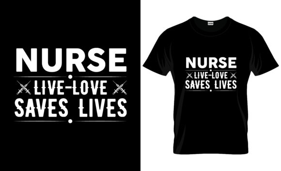 Nurse T-Shirt Design Vector Graphic 15: Graphics for Print Templates
