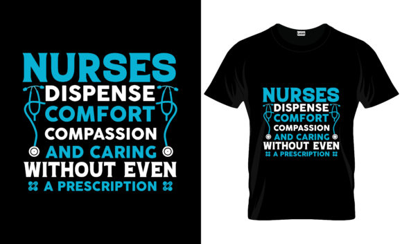 Nurse T-Shirt Design Vector Graphic 17: Graphics & Print Templates